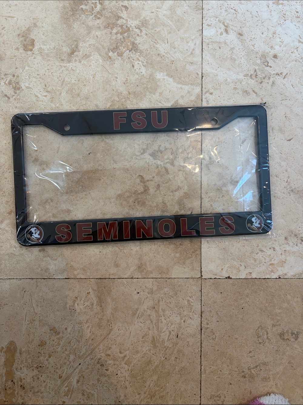 FSU Seminoles License Plate Frame - Black with Garnet Accents